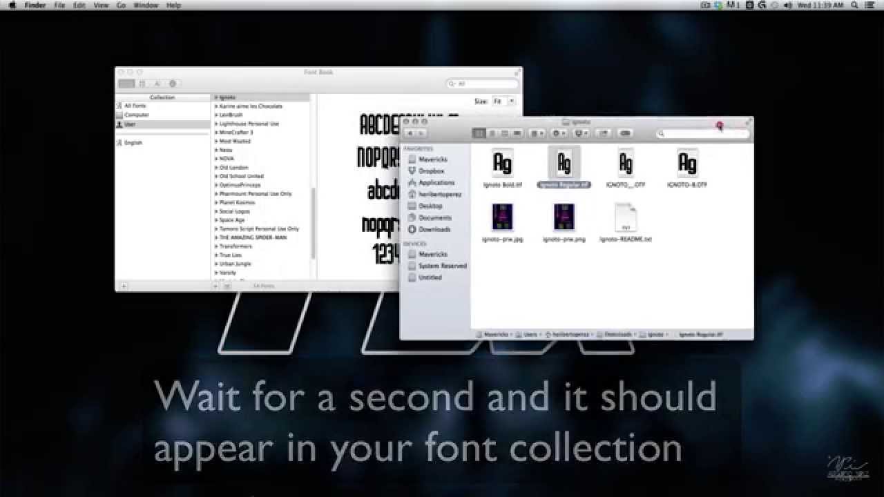 font folder in mac